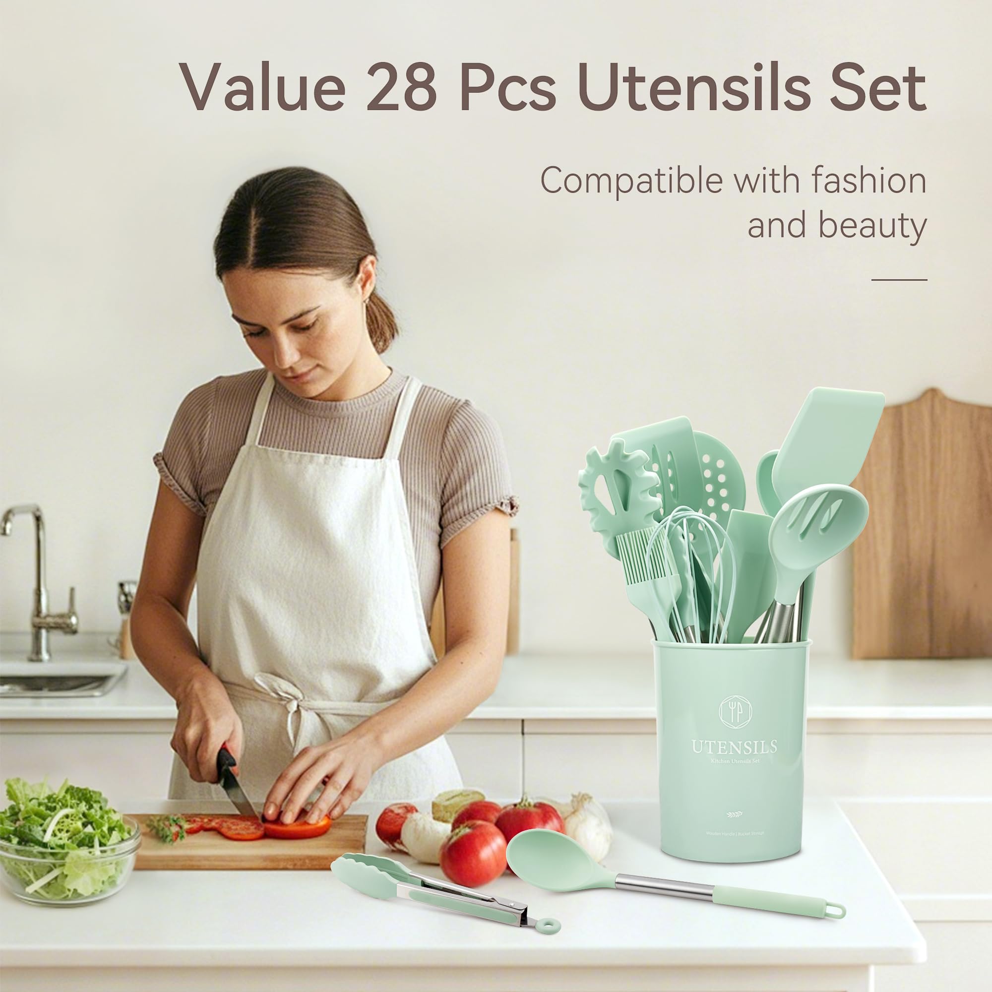 NCUE heat-resistant spatula set withstands high temperatures without warping.