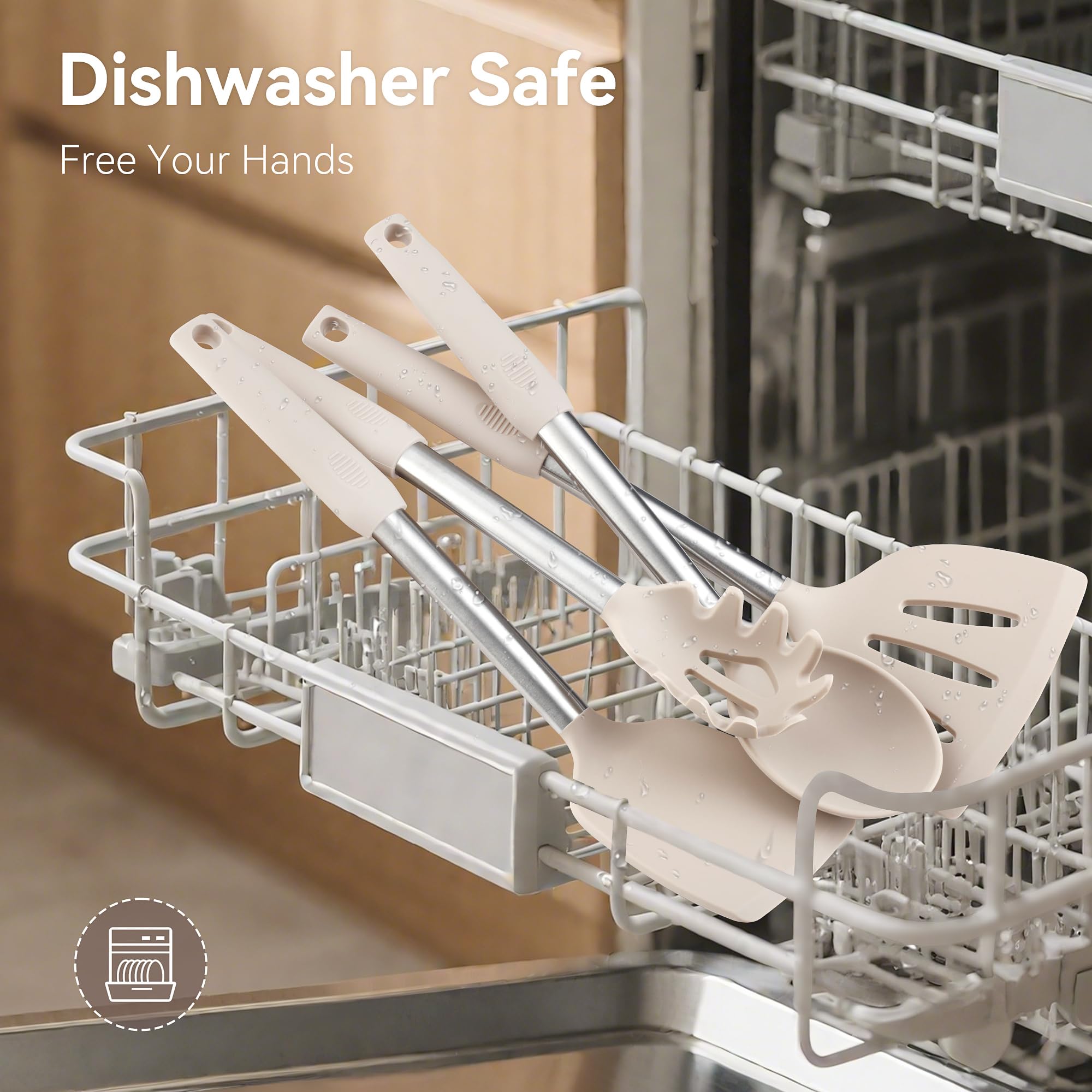 NCUE heat-resistant utensils withstand high heat up to 446°F