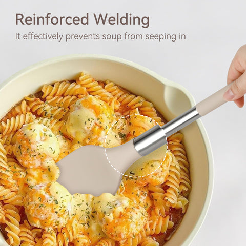 NCUE pasta server and spatula for smooth stirring and serving