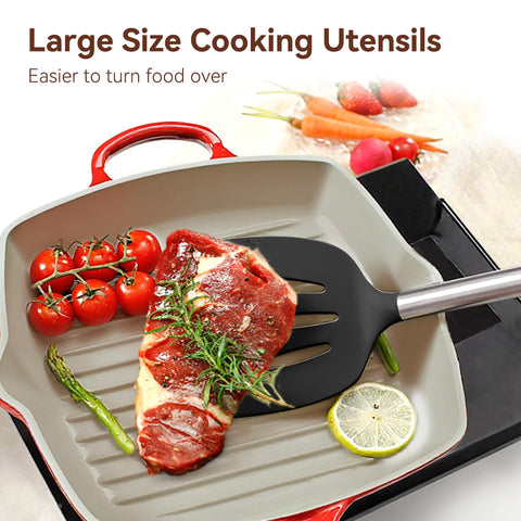 NCUE seamless design utensils are dishwasher safe for quick cleanup.