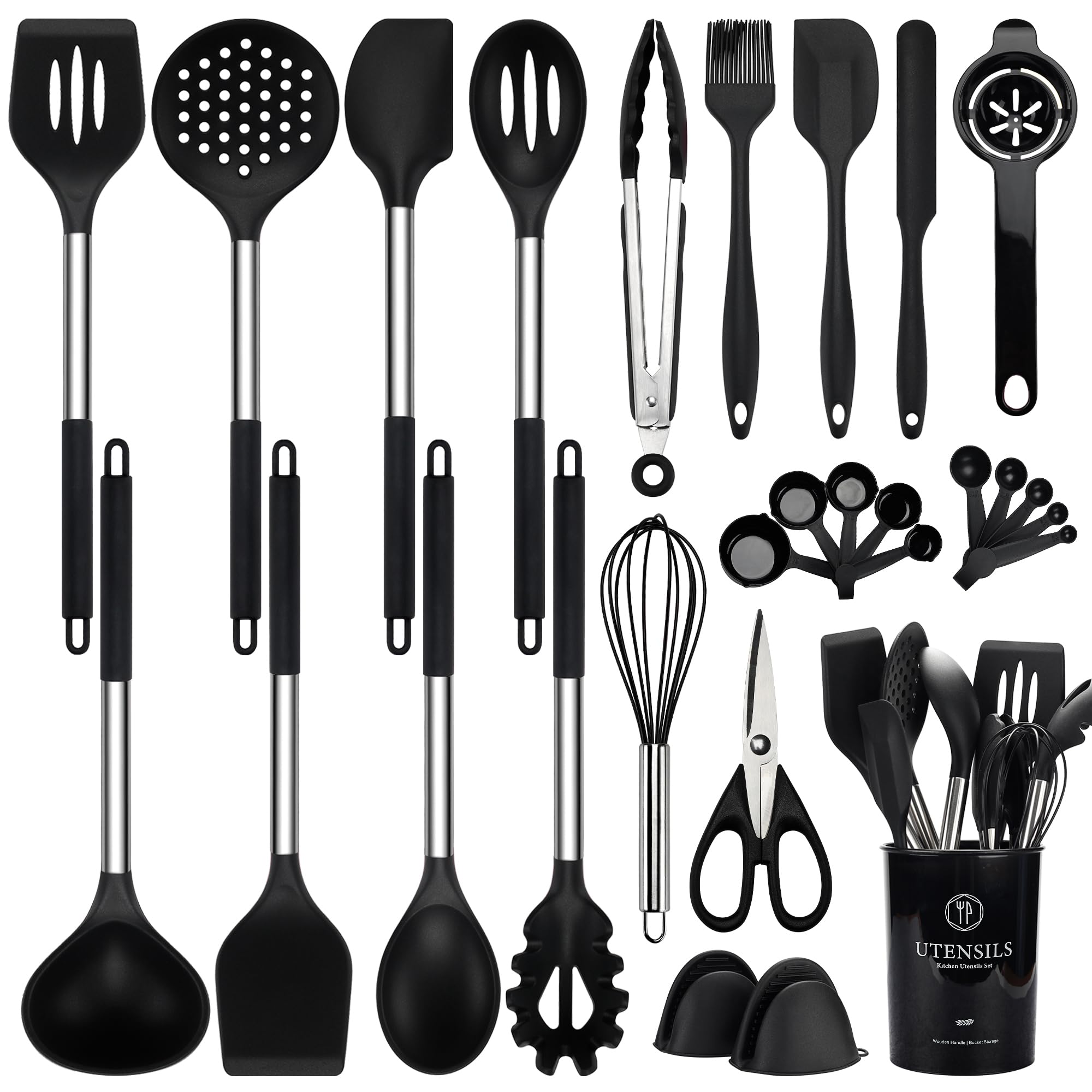 NCUE silicone utensils 28pc set for versatile nonstick cooking