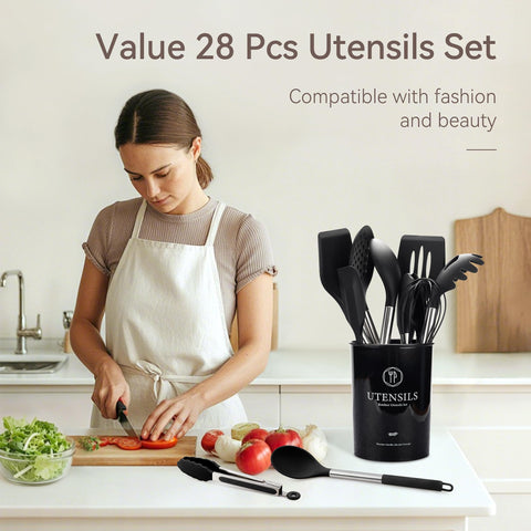NCUE spatula and slotted turner with durable handles for daily use