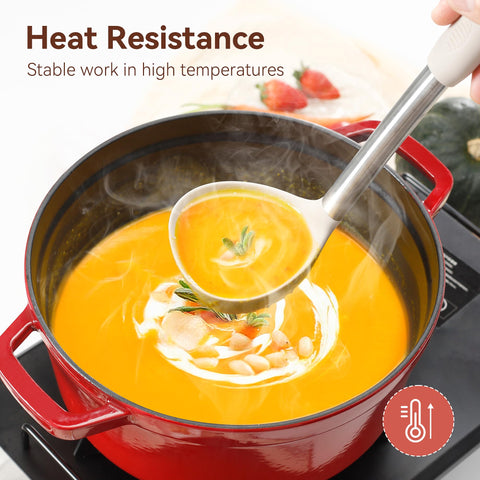 NCUE stainless steel handle spatula offers durable grip for safe flipping