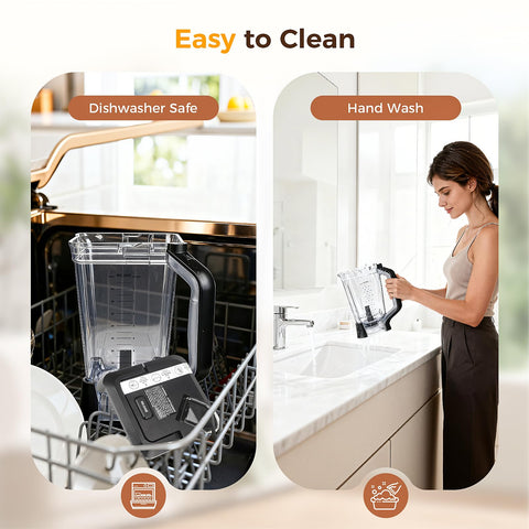 Ndoge 72oz pitcher is dishwasher-safe and BPA-free for simple cleanup