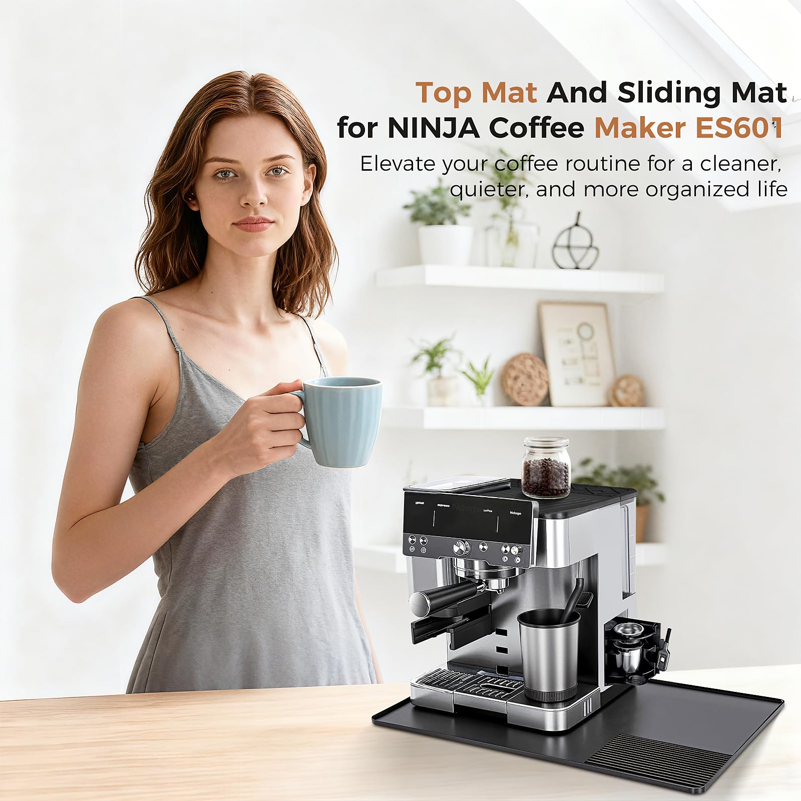 Ndoge Ninja ES601 roll-and-store feature keeps countertops tidy after use.
