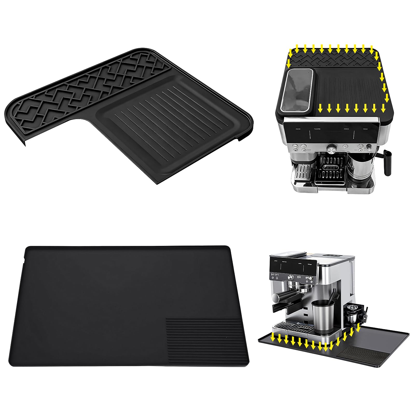 Ndoge Ninja ES601 top mat protects countertops while keeping grinder area accessible.