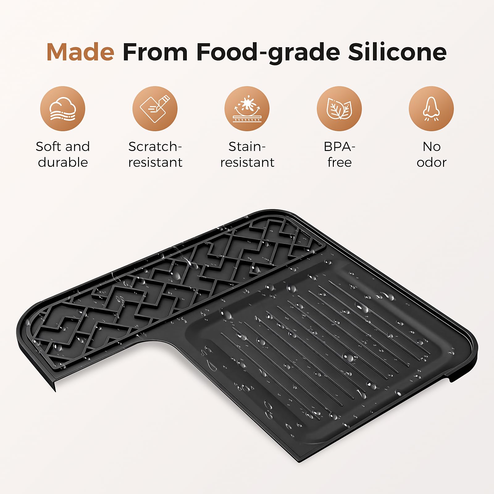 Ndoge Ninja ES601 waterproof top surface guards against spills.