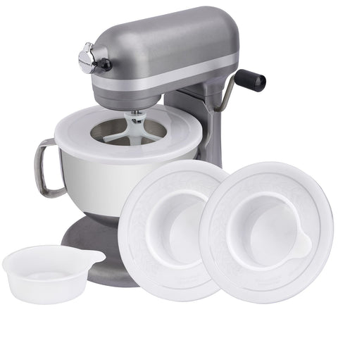 Ne-totoro 2-pack mixer bowl cover on a 6-qt bowl prevents flour splatter.