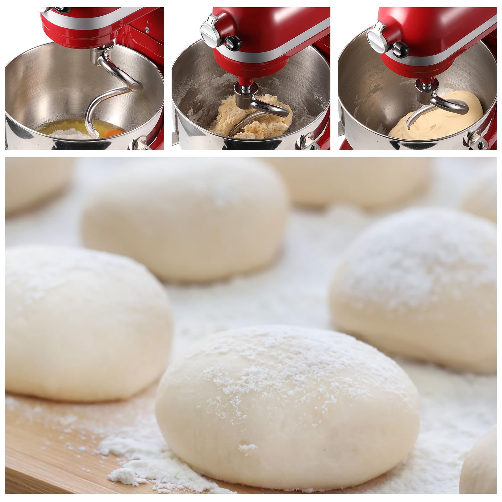 Ne-totoro dough hook is dishwasher safe for easy cleanup after baking.