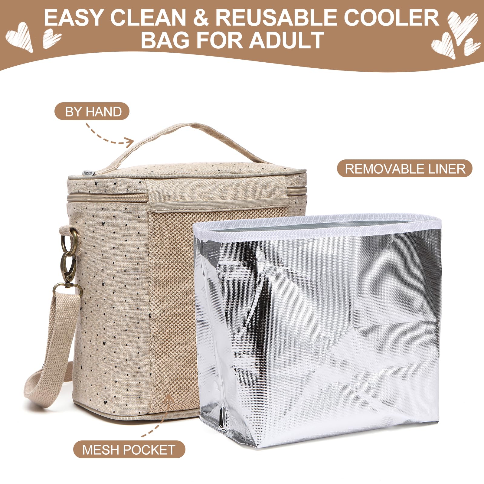 large 7.3L capacity fits meals for a full workday or day trip