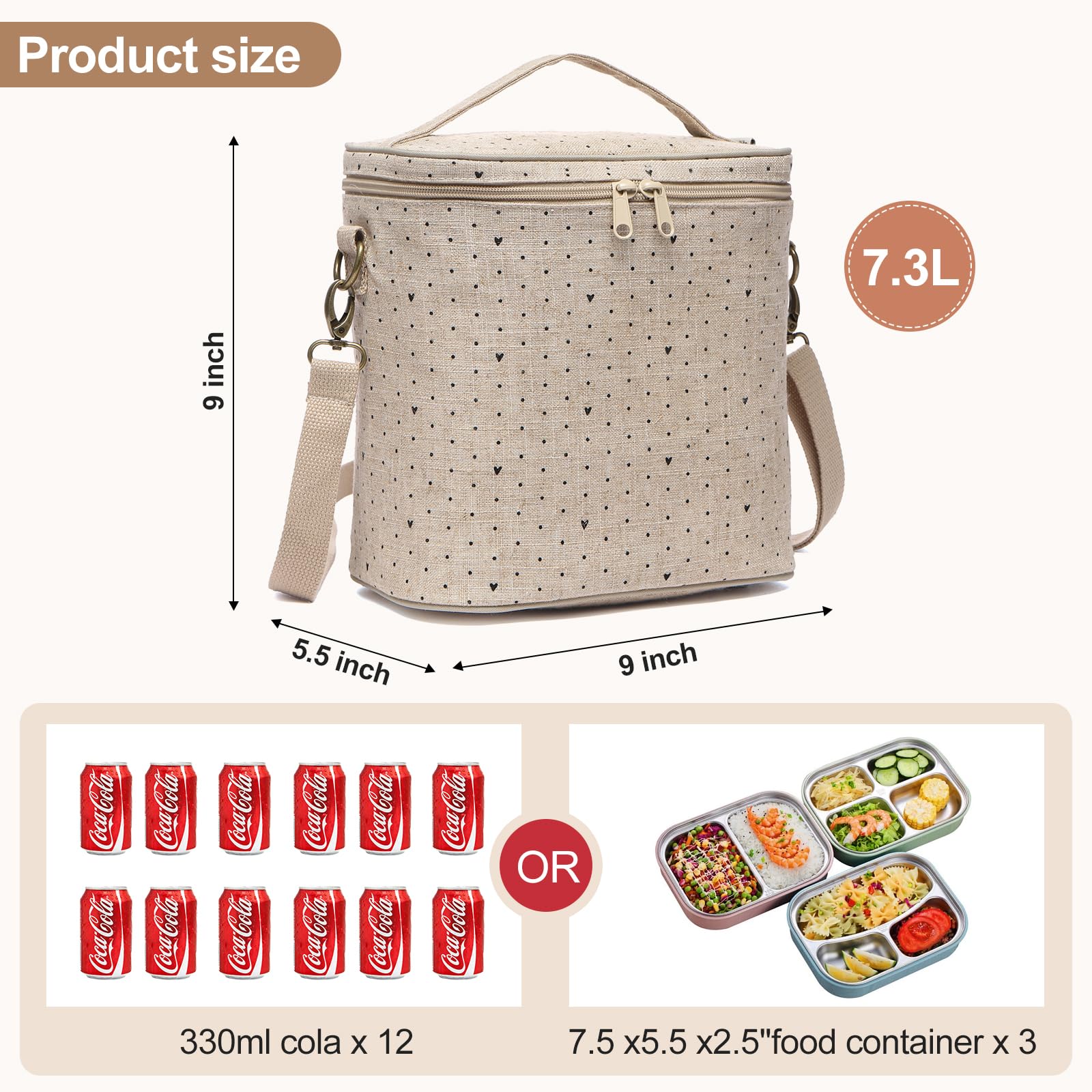 adjustable shoulder strap on neatlife lunch bag offers comfortable all-day carry