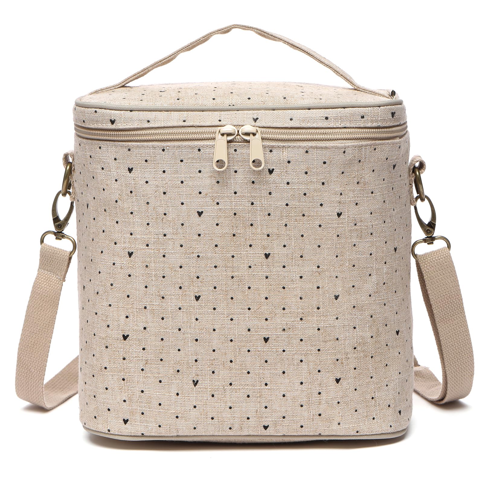 neatlife lunch bag for women with soft linen fabric keeps meals stylish and fresh