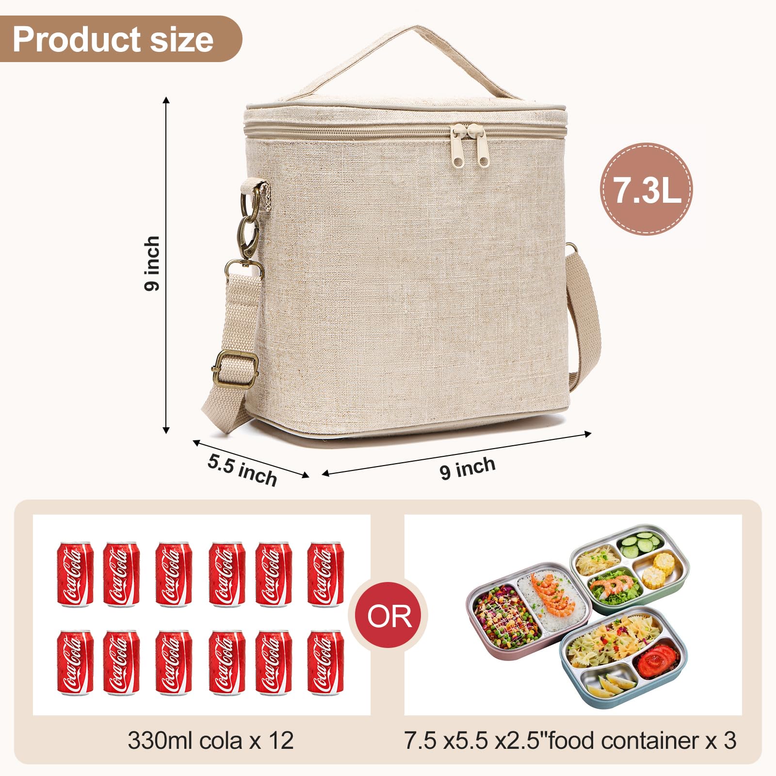neatlife main compartment with zipper keeps meals organized