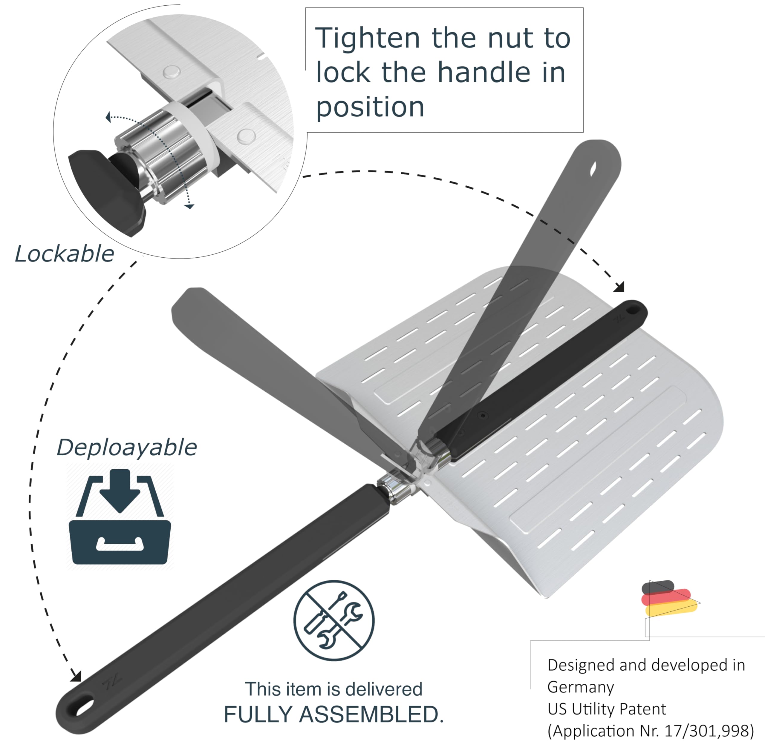 neatNuseful pizza peel anodised surface resists acids and corrosion