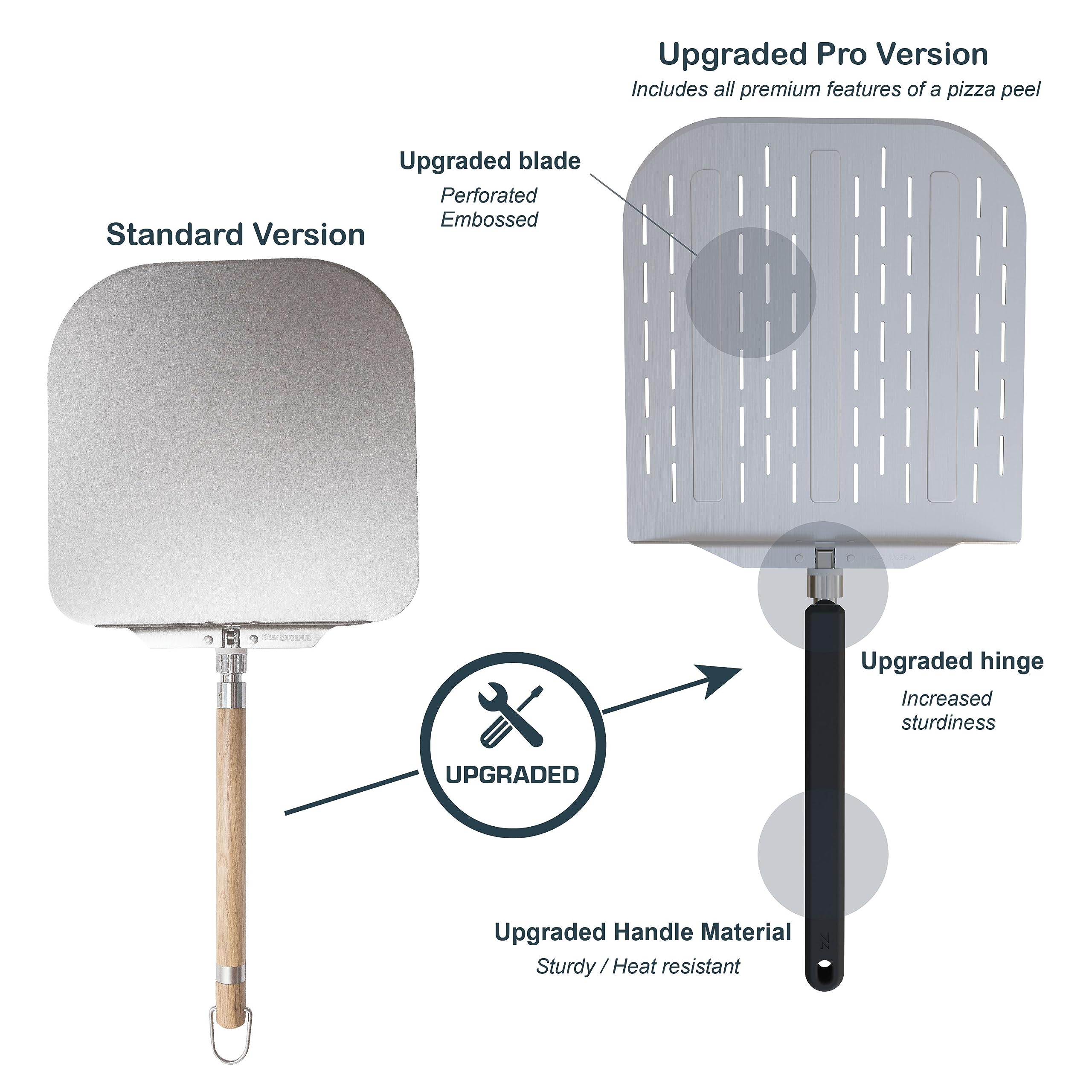 neatNuseful pizza peel with beveled edge eases sliding pizza into oven