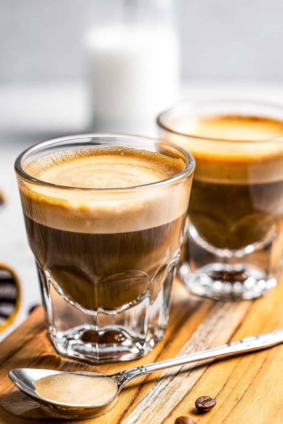 Necessia Cortado Glasses 4.5oz balanced design for stable service on trays.