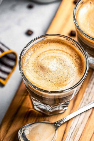 Necessia Cortado Glasses 4.5oz heat-treated top enhances durability for busy cafes.