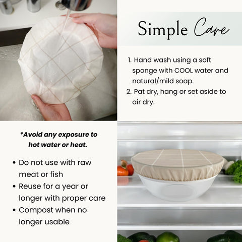 Nectar & Nest eco-friendly bowl cover for kitchen use.