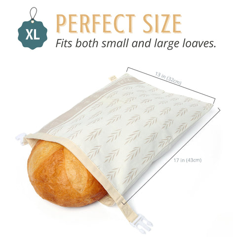 Care and reuse emphasis on long-lasting Nectar & Nest bread bags.