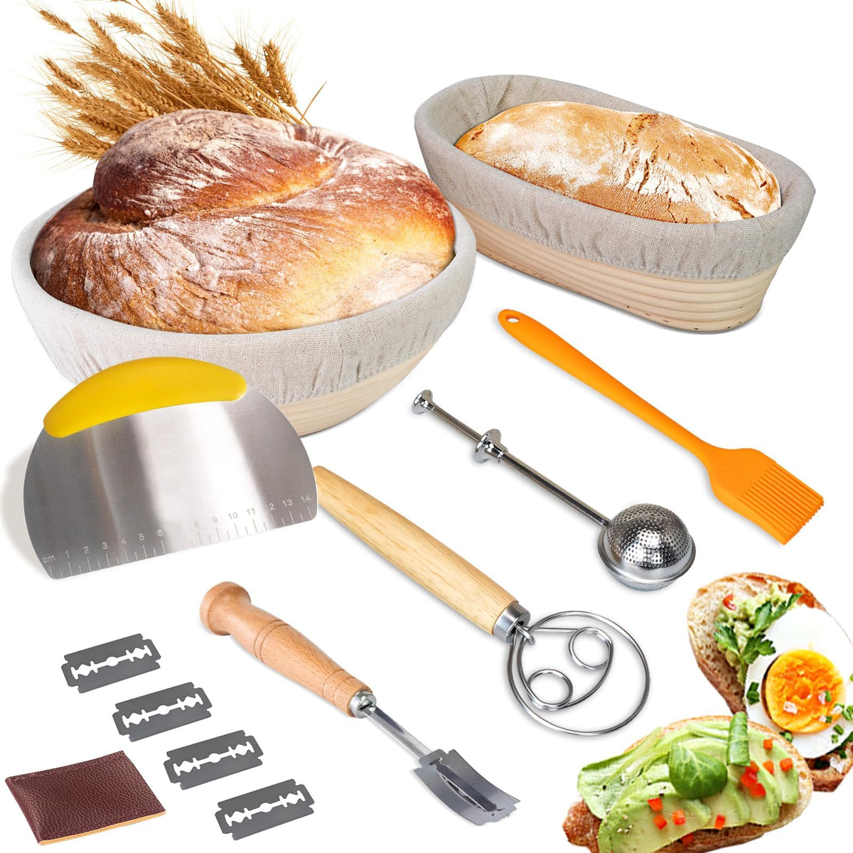 Neddie Banneton round 9inch basket: even fermentation and rustic loaf shaping.