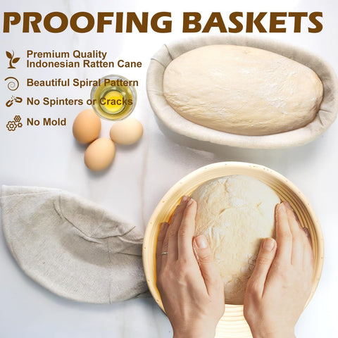 Neddie Banneton round liner: soft, breathable surface for easy release.