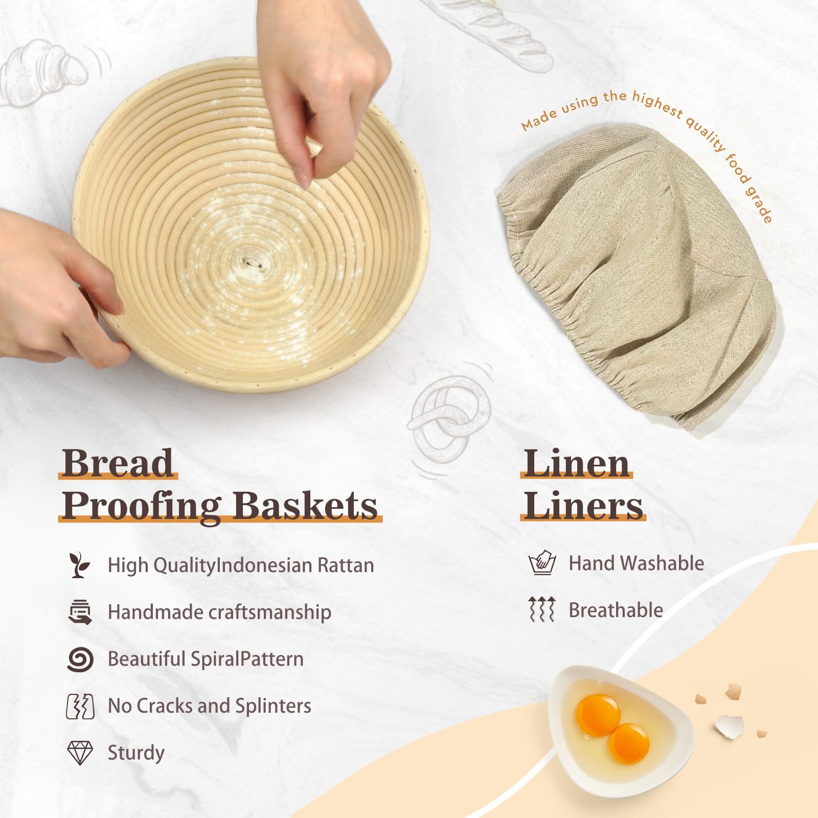 Neddie cleaning brush for easy flour removal after baking.