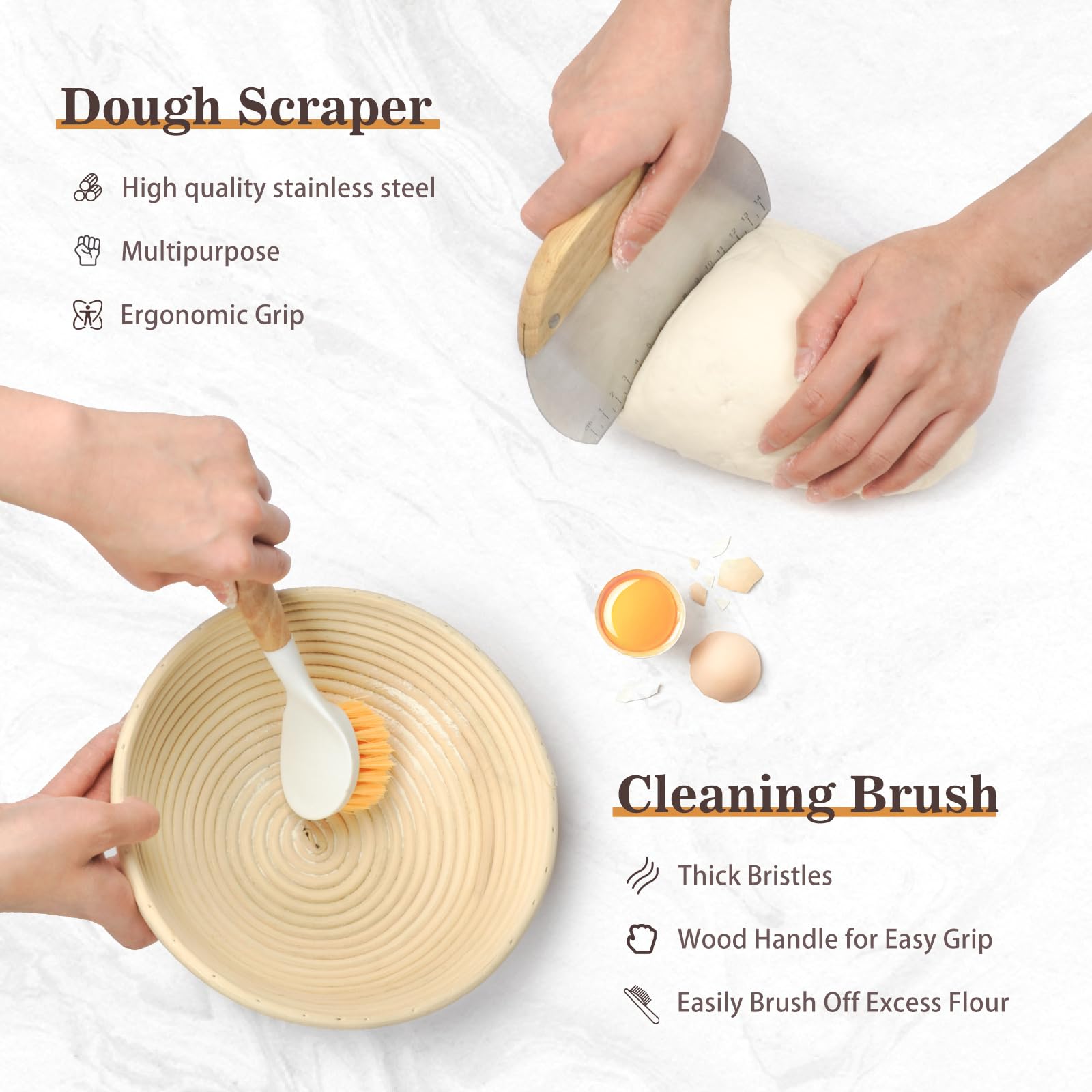 Neddie sourdough fermentation kit with essential home-baker tools.