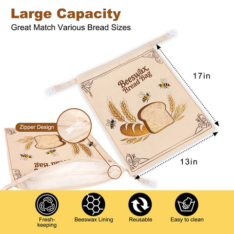 Nedsewor beeswax-lined reusable bag showcasing plastic-free storage.