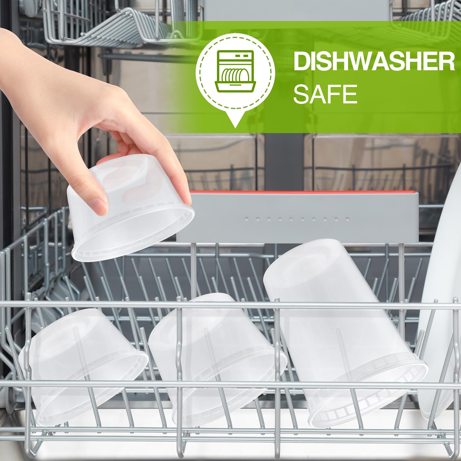 NEEBAKE matte-clear deli containers let you identify contents at a glance.