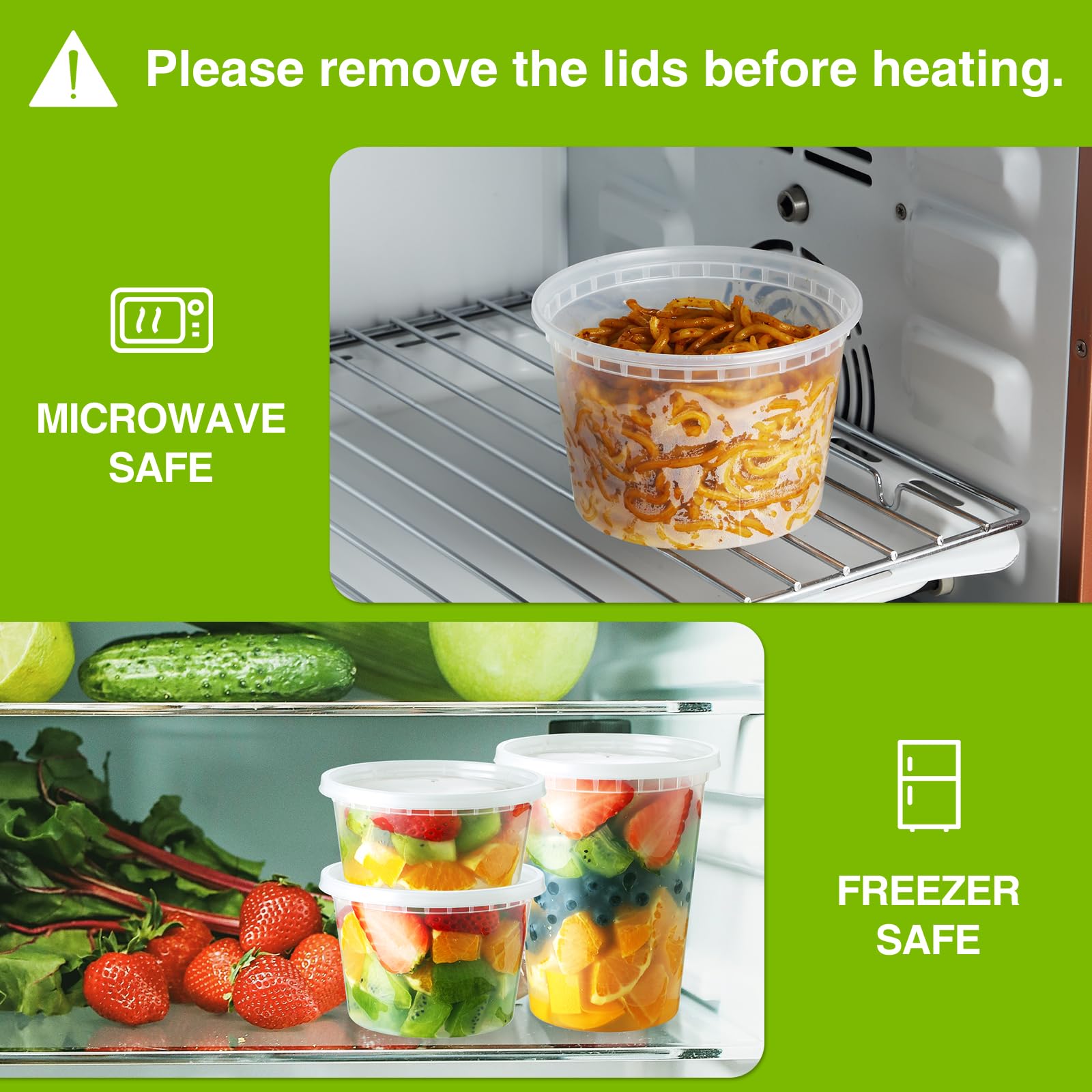 NEEBAKE dishwasher-safe deli containers ensure easy cleanup after meals