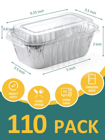 NEEBAKE disposable aluminum pans with lids show sturdy construction for reliable baking.