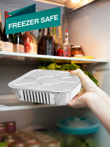 NEEBAKE meal prep-ready aluminum pans for hot and cold dishes