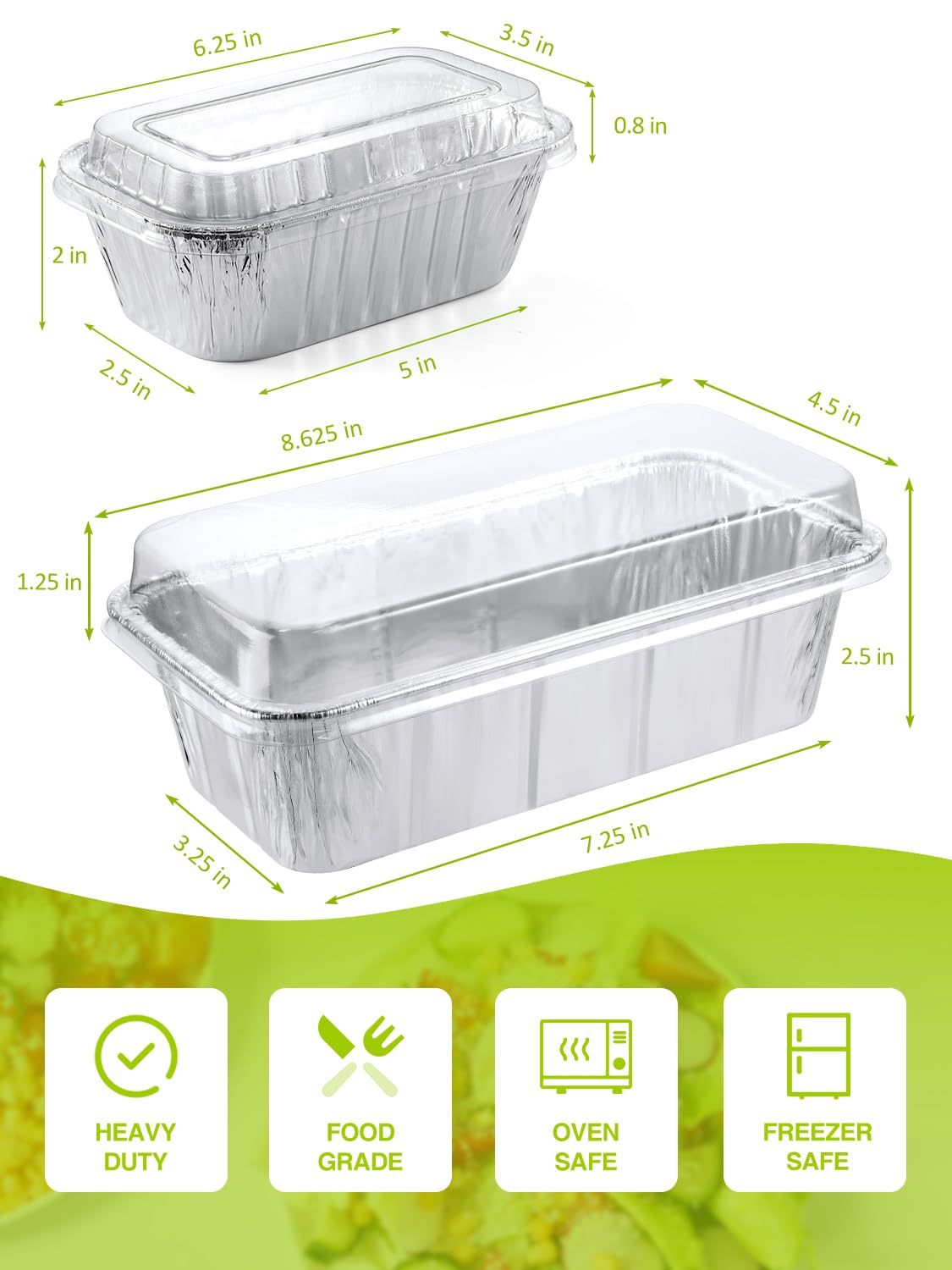 NEEBAKE mini loaf pan with lid, ideal for desserts or single servings.