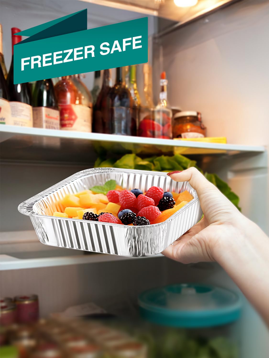 NEEBAKE oven-safe pans suitable for baking, roasting, and freezing.