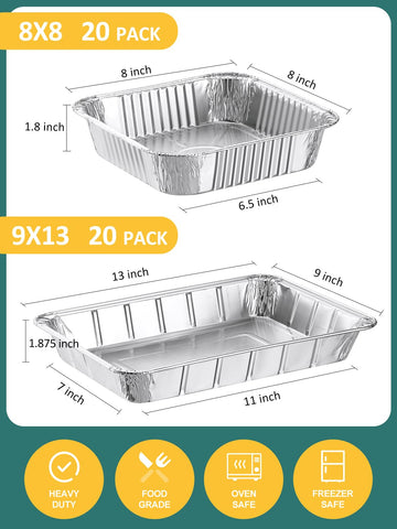 NEEBAKE small 8x8 pan set ideal for individual portions and leftovers.