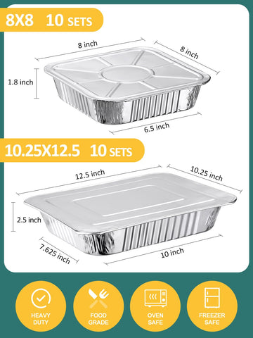 NEEBAKE small foil pan with lid ideal for single-serve portions and roasting.