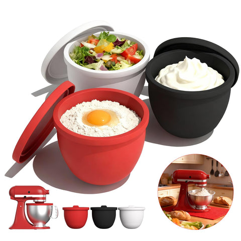 NEEJUM silicone bowl liner for 5qt mixer—easy release and mess-free mixing.