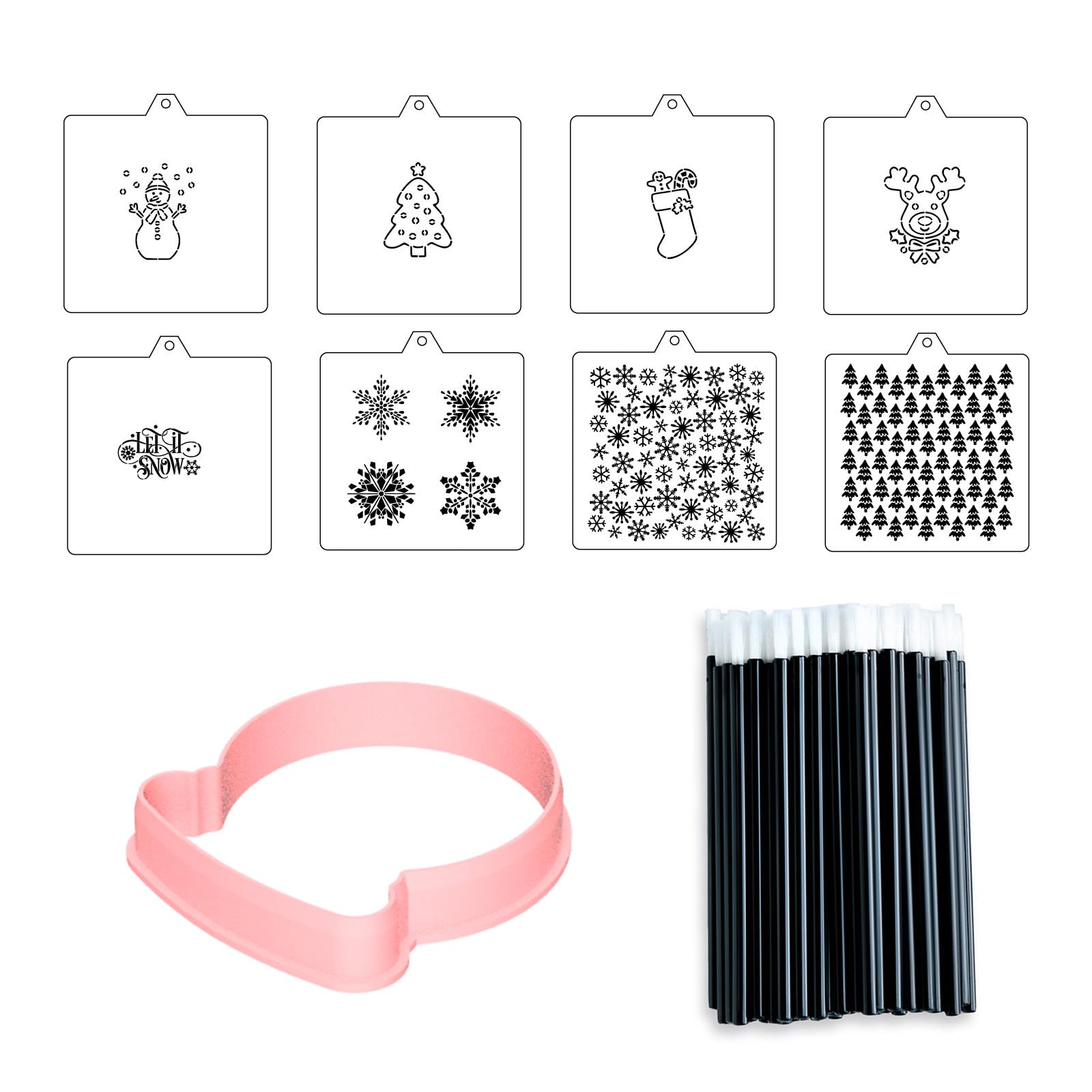 NEGEMEL cookie cutter bundle with hearts, stars, and flowers for themed cookies