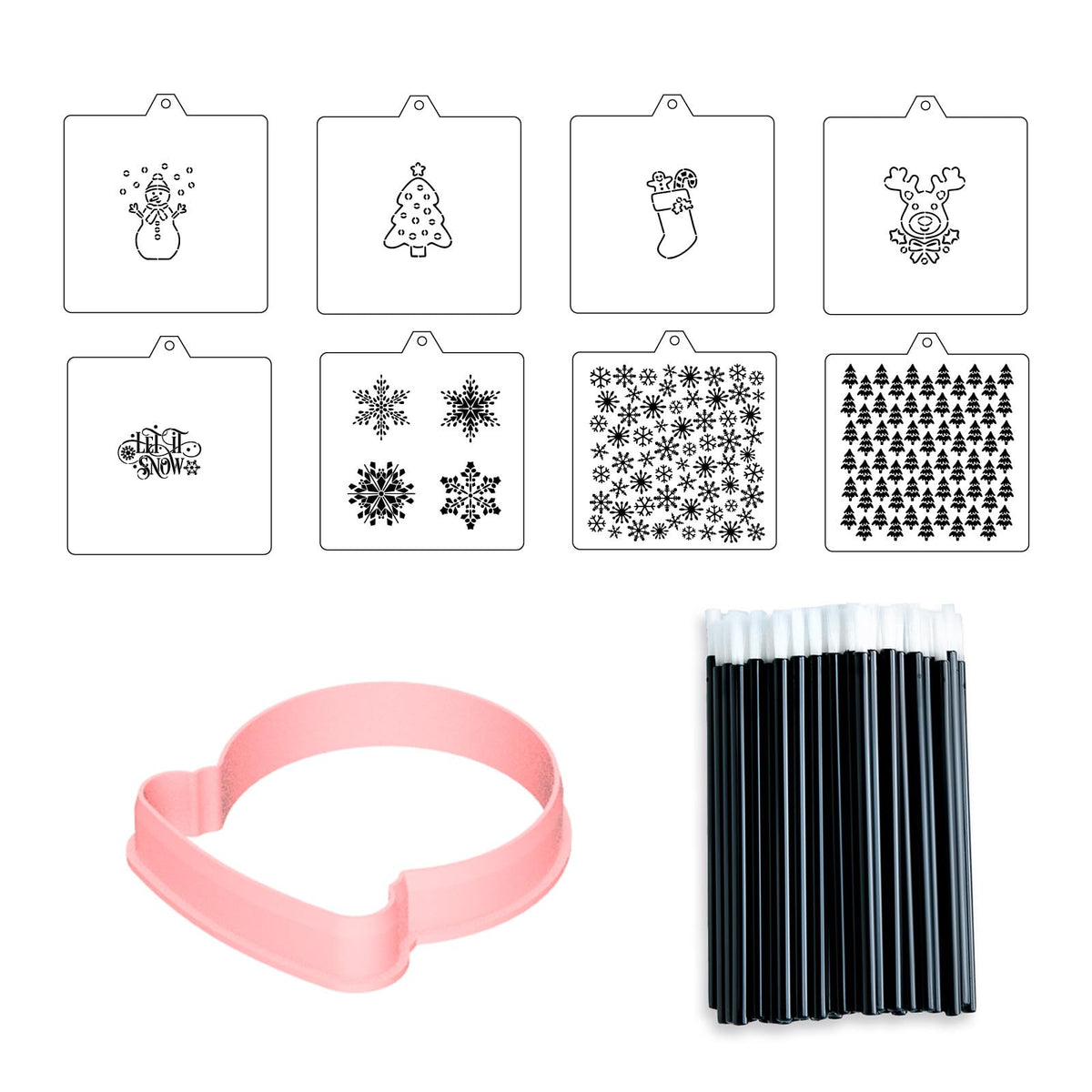 NEGEMEL cookie cutter bundle with hearts, stars, and flowers for themed cookies