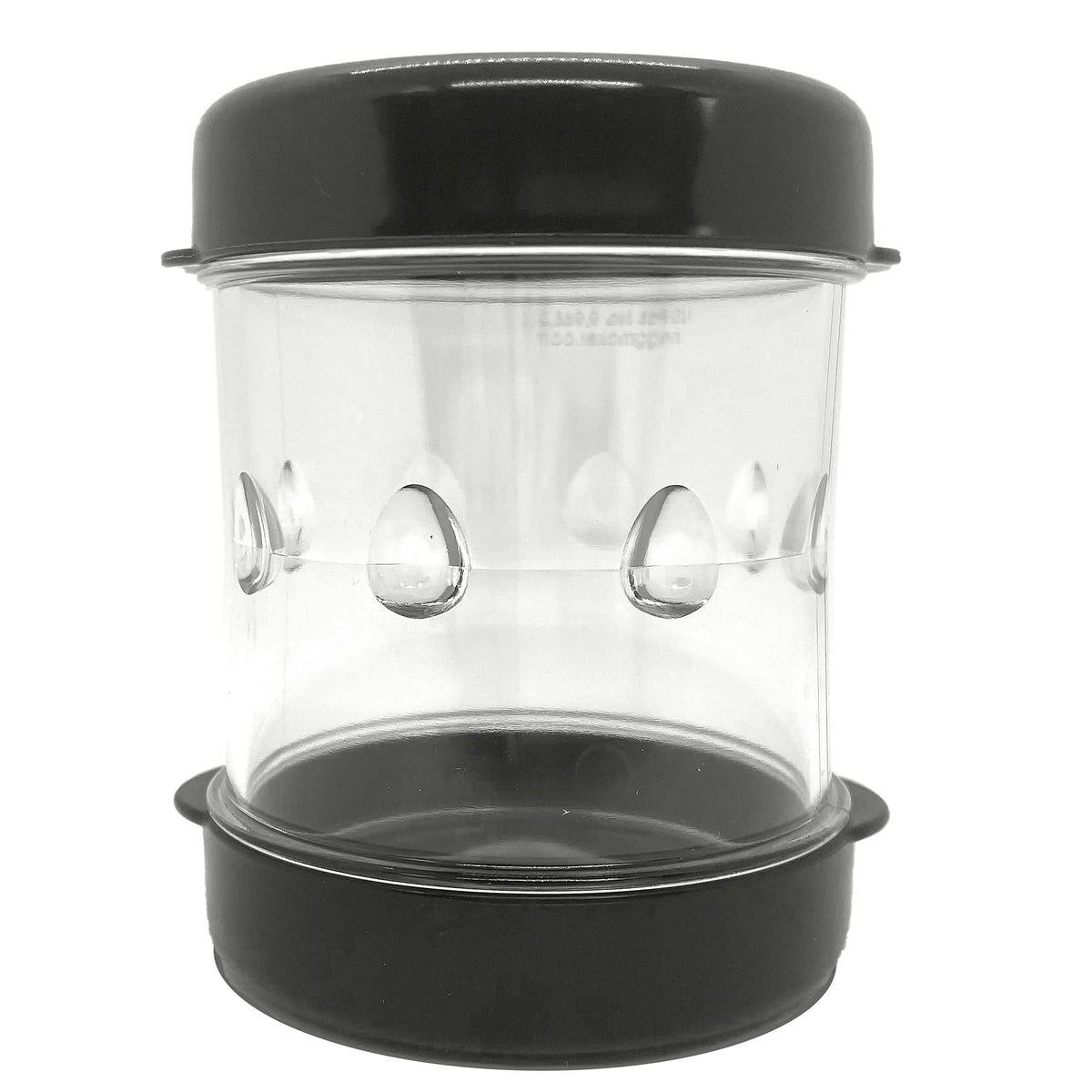 The NEGG Boiled Egg Peeler Black with top cap for easy shell removal