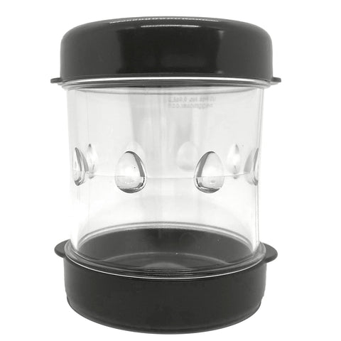 The NEGG Boiled Egg Peeler Black with top cap for easy shell removal