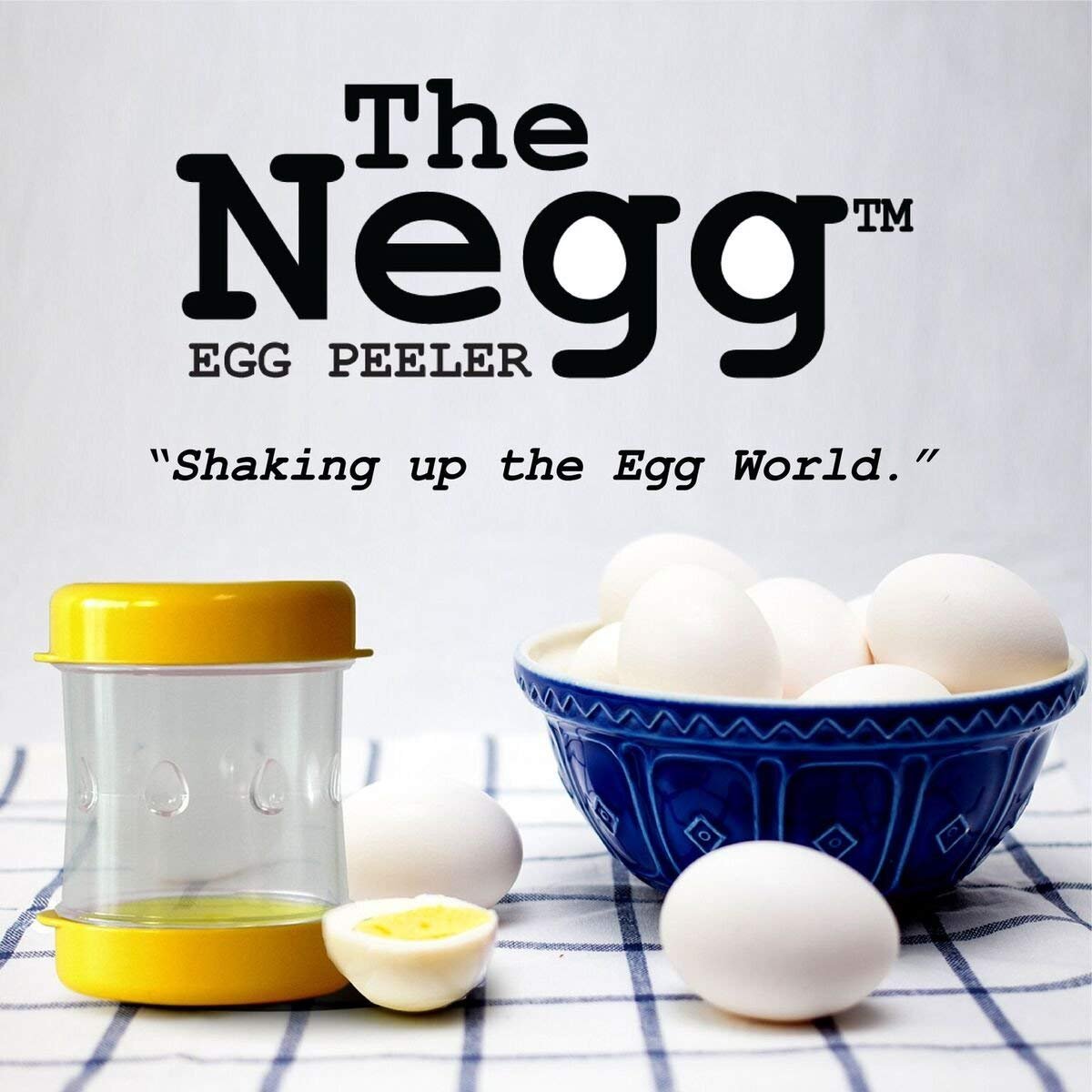 NEGG transparent body shows egg in-shell progress during peeling