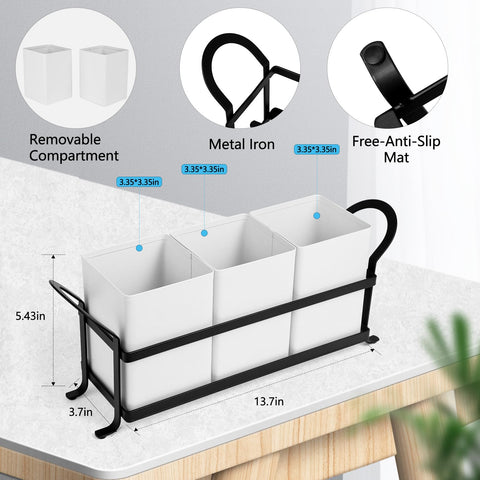 Sturdy metal frame with black handles from NelyBet for portable serving.