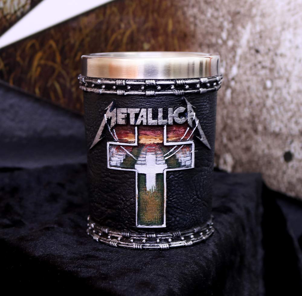 Nemesis Now shot glass resin detail highlights hand-painted textures and metal insert.