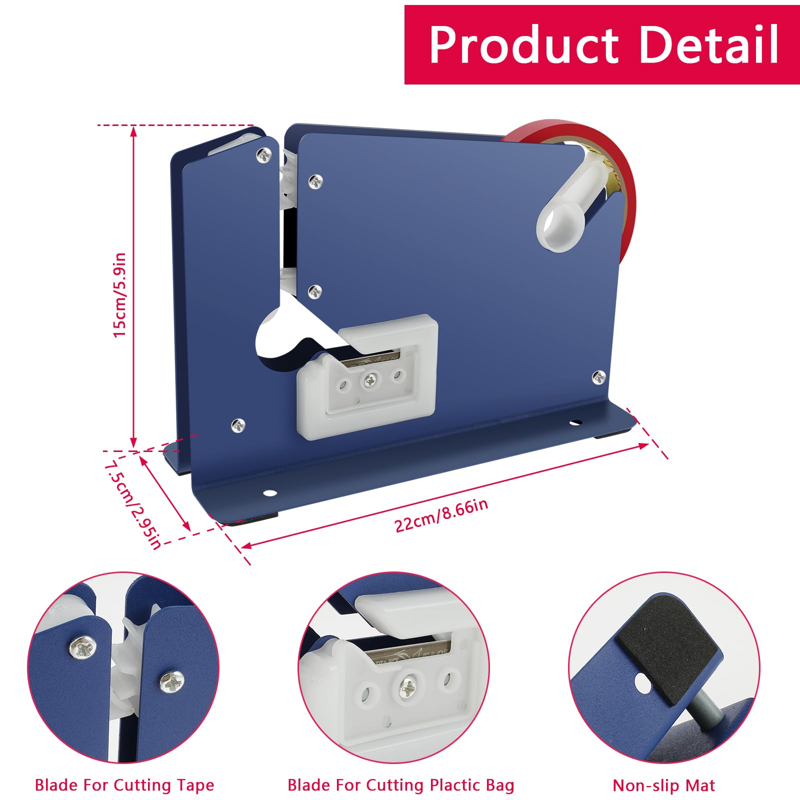 NEMTMCUA non-slip base ensures stable sealing operations.