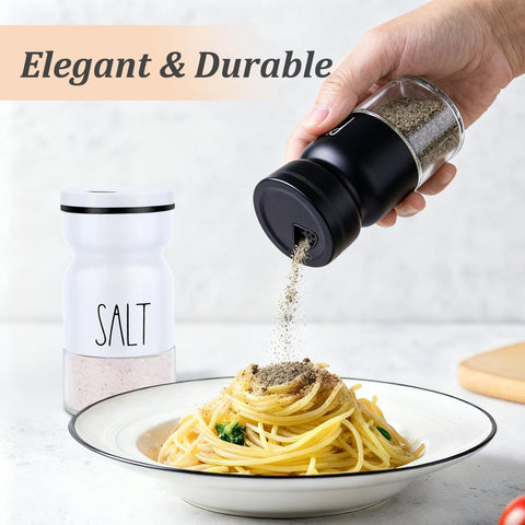 Adjustable pour holes on Neodaco shakers enable precise seasoning.
