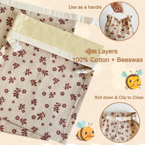 NEOHANA beeswax bread bag freezer-friendly design preserves texture during freezing.