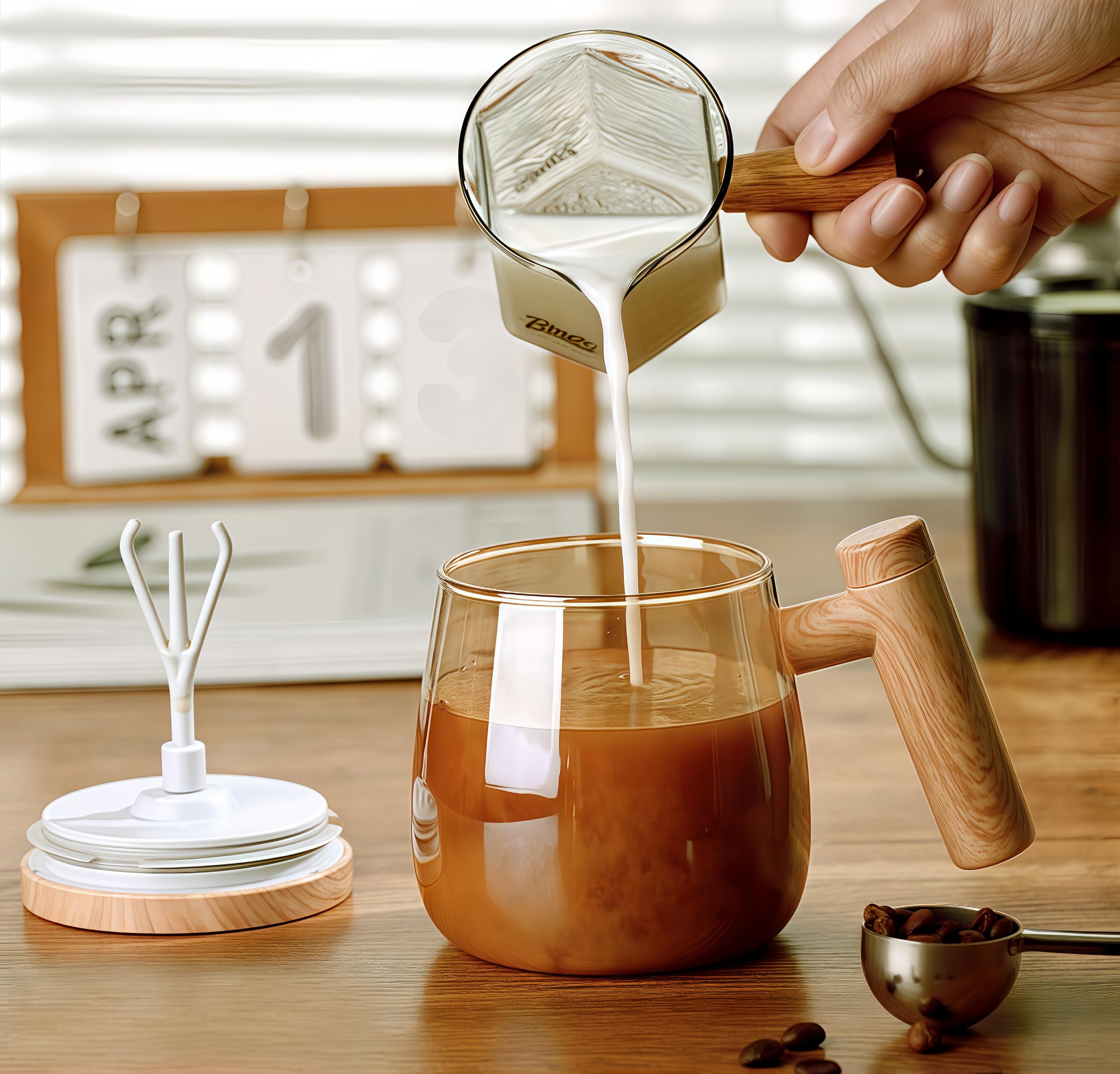 NeovaHome 400ml glass mug, ideal single-serve for hot or cold beverages.