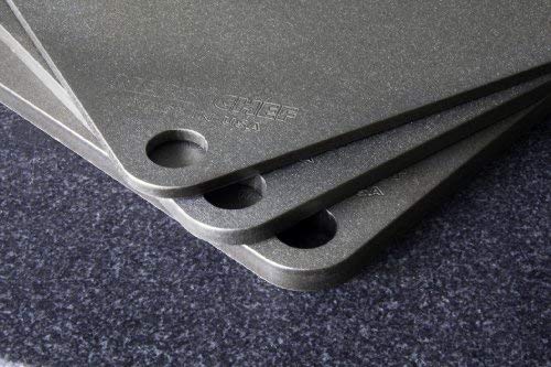 NerdChef Steel Stone action shot with pizza exposing blistered, bubbly crust.