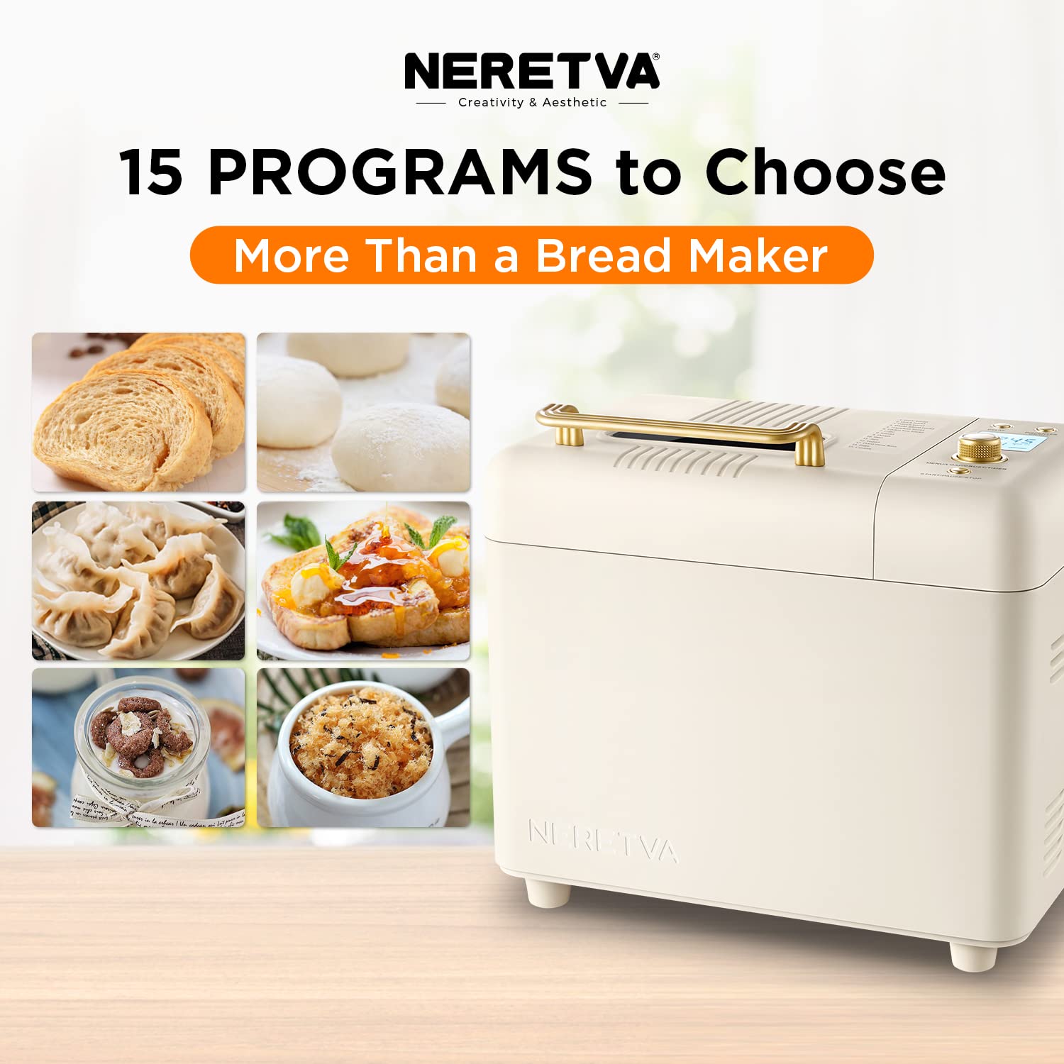 Neretva dual heaters for even browning and fluffy interiors
